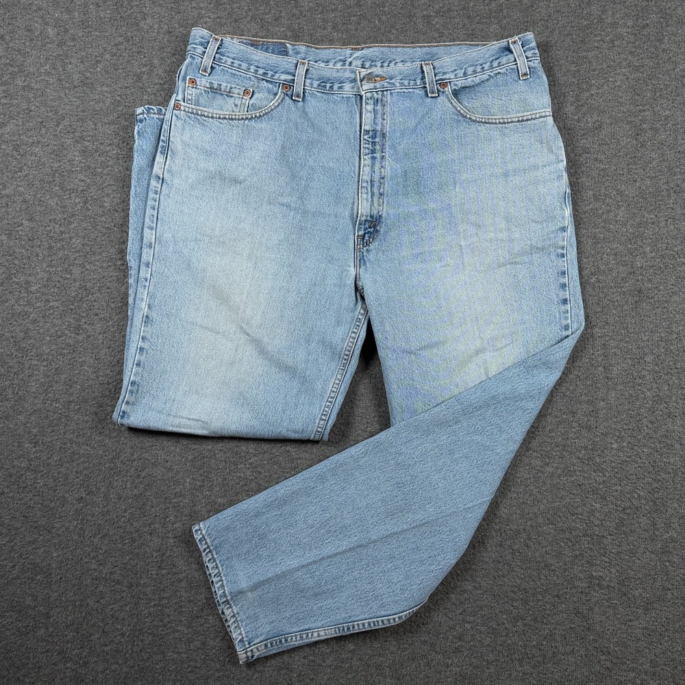 VTG Levis 550 Jeans Mens 42x30 Fits 36x29 Blue Relaxed Fit Light Wash USA 2001